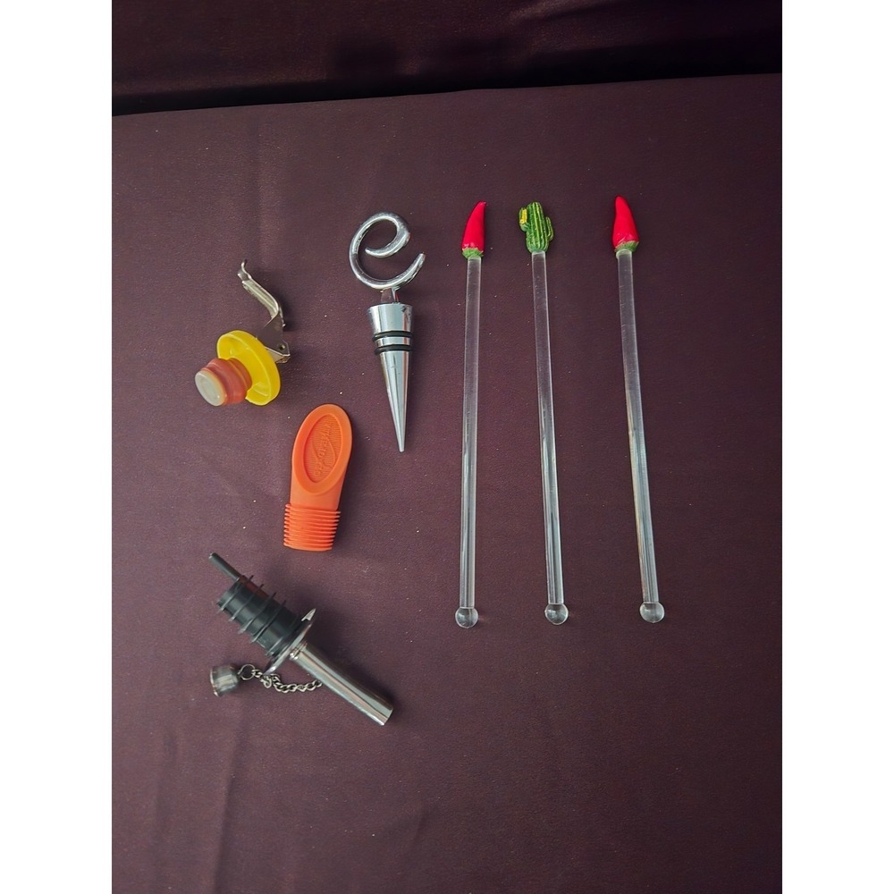 Vintage Lot Of Bar Accessories. 7 Pieces Total